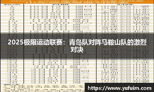 2025极限运动联赛：青岛队对阵马鞍山队的激烈对决